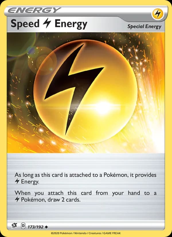Speed Lightning Energy card in English