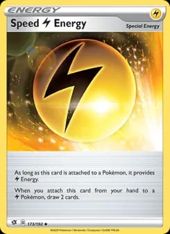 Speed Lightning Energy card in English