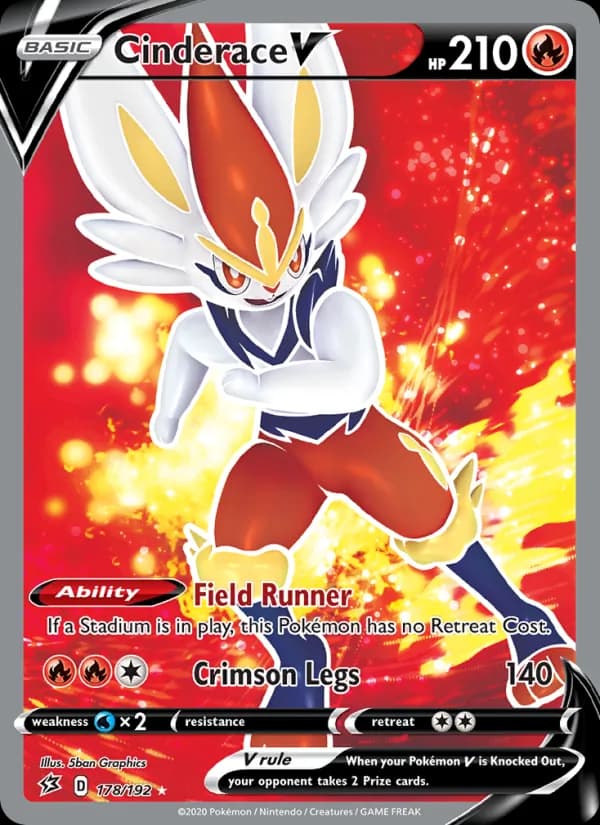 Cinderace V card in English