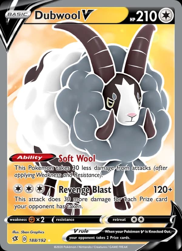 Dubwool V card in English
