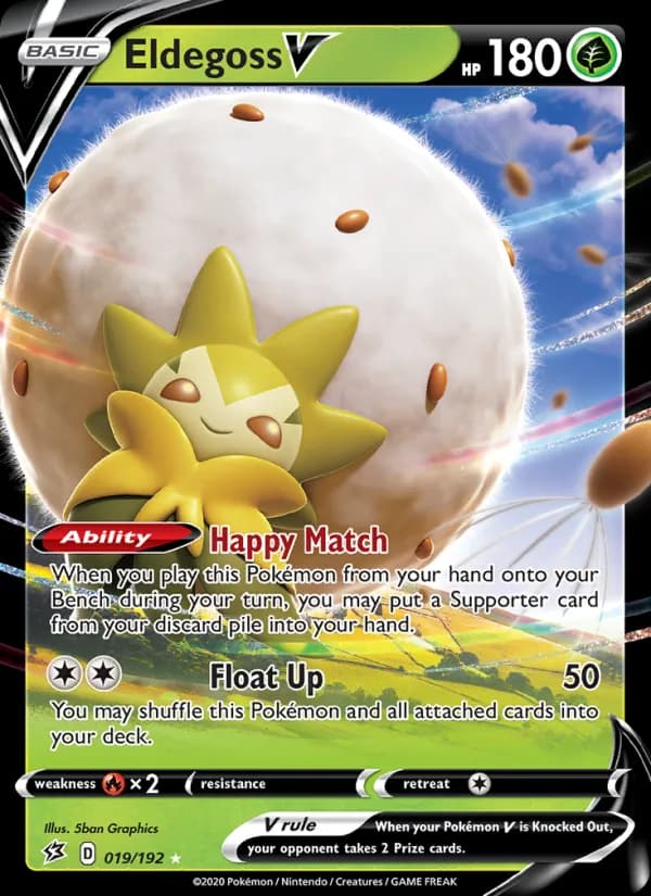 Eldegoss V card in English