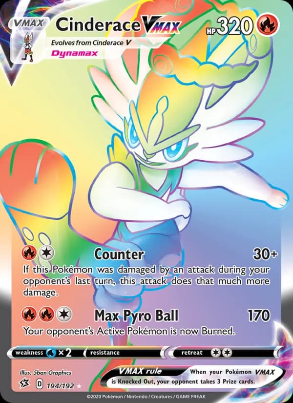 Cinderace VMAX card in English