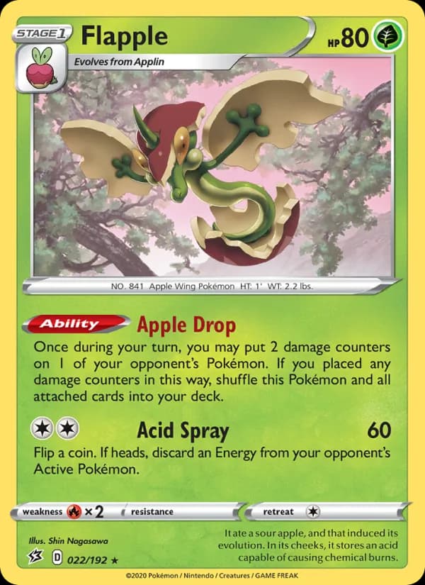 Flapple card in English