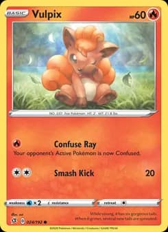 Vulpix card in English
