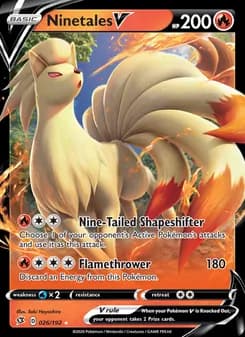 Ninetales V card in English