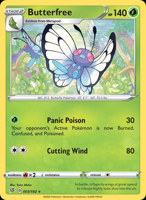 Butterfree card in English