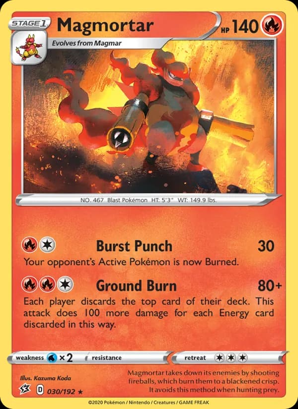 Magmortar card in English