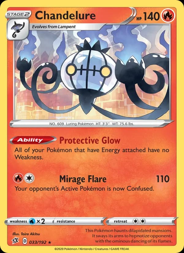Chandelure card in English