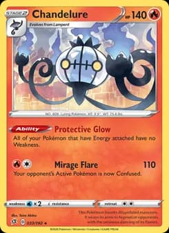 Chandelure card in English