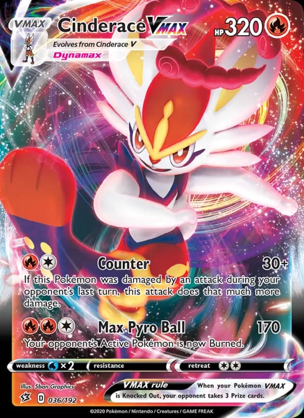 Cinderace VMAX card in English