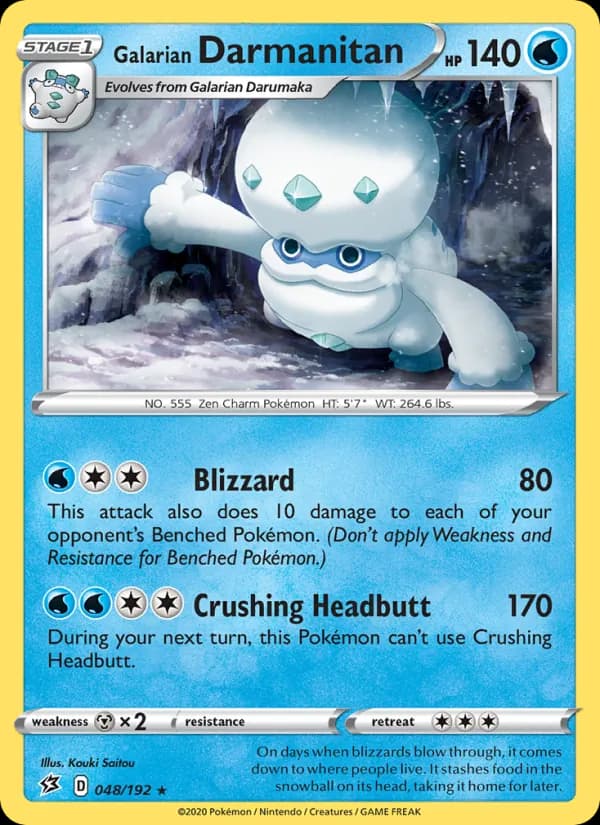 Galarian Darmanitan card in English