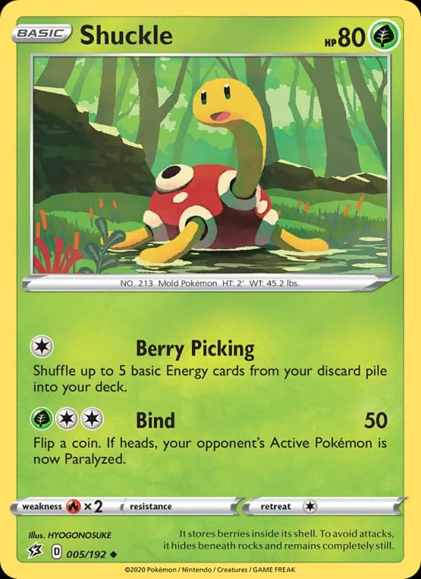 Shuckle card in English