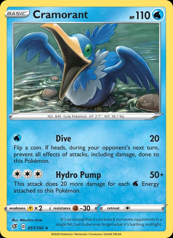 Cramorant card in English