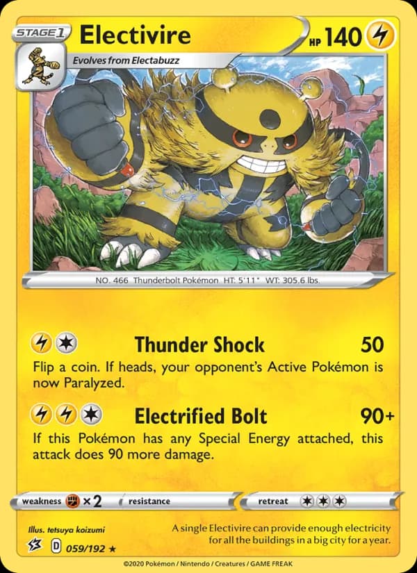 Electivire card in English