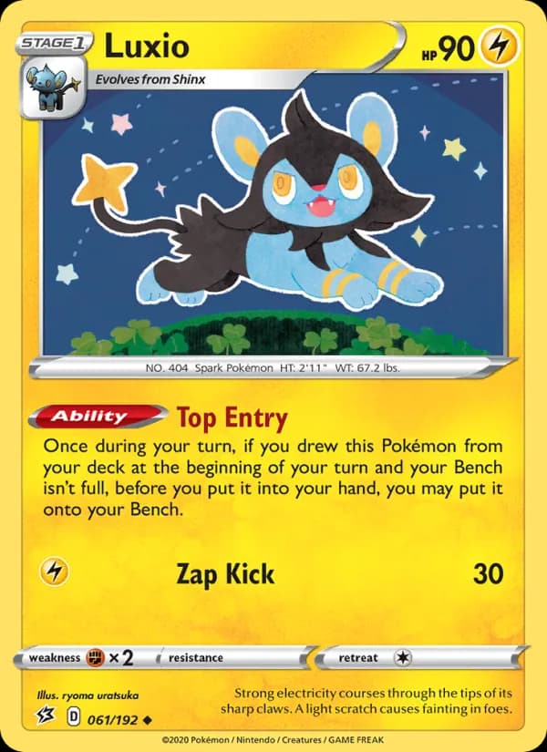 Luxio card in English