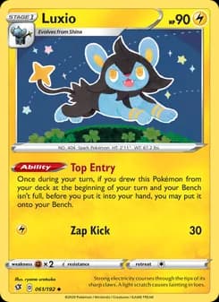 Luxio card in English