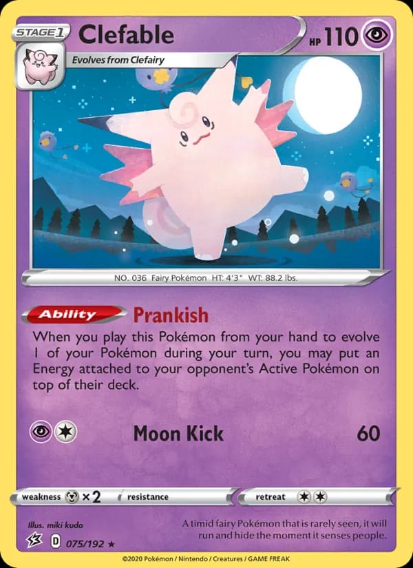 Clefable card in English