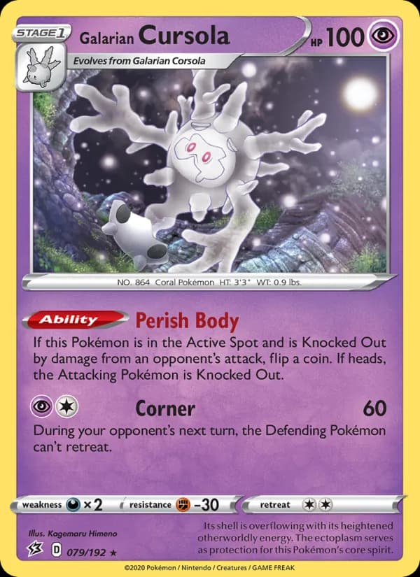 Galarian Cursola card in English