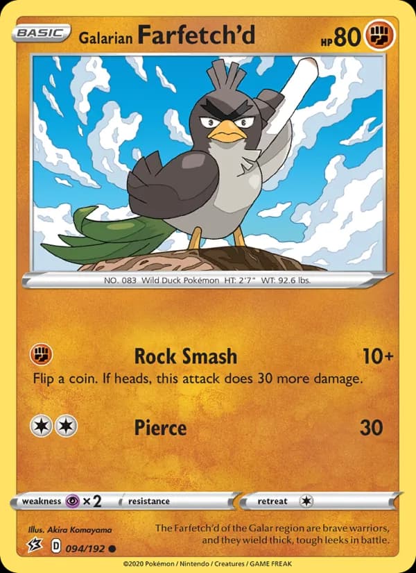 Galarian Farfetch'd card in English