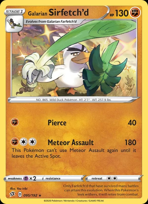 Galarian Sirfetch'd card in English