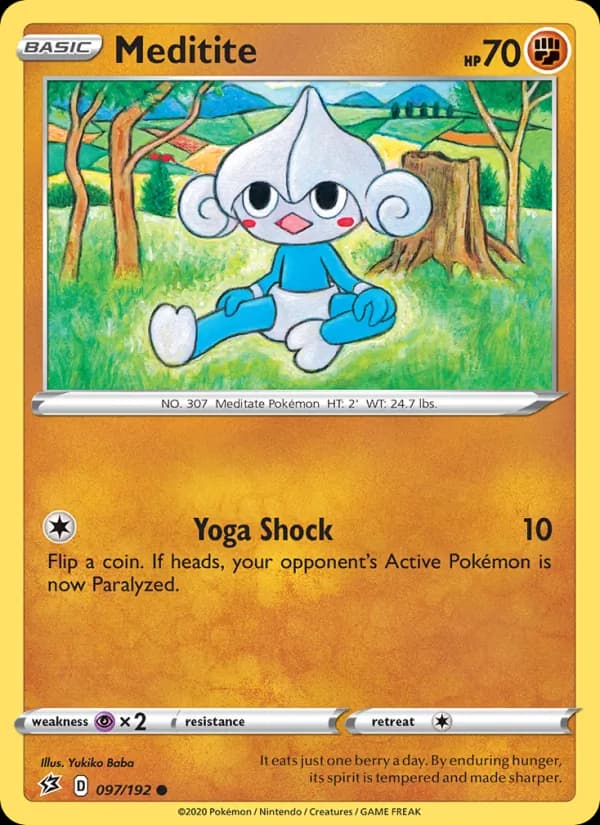 Meditite card in English