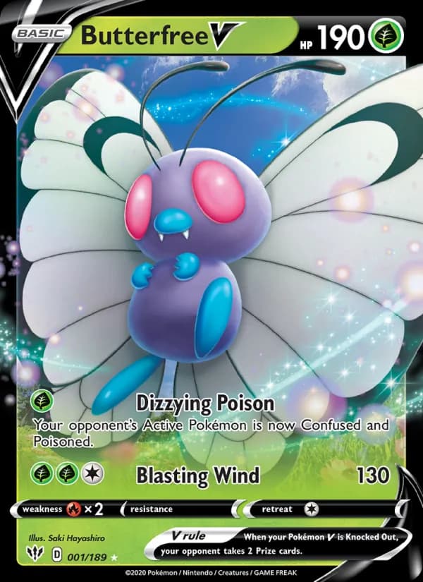Butterfree V card in English