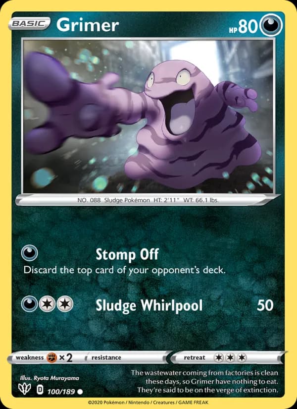 Grimer card in English