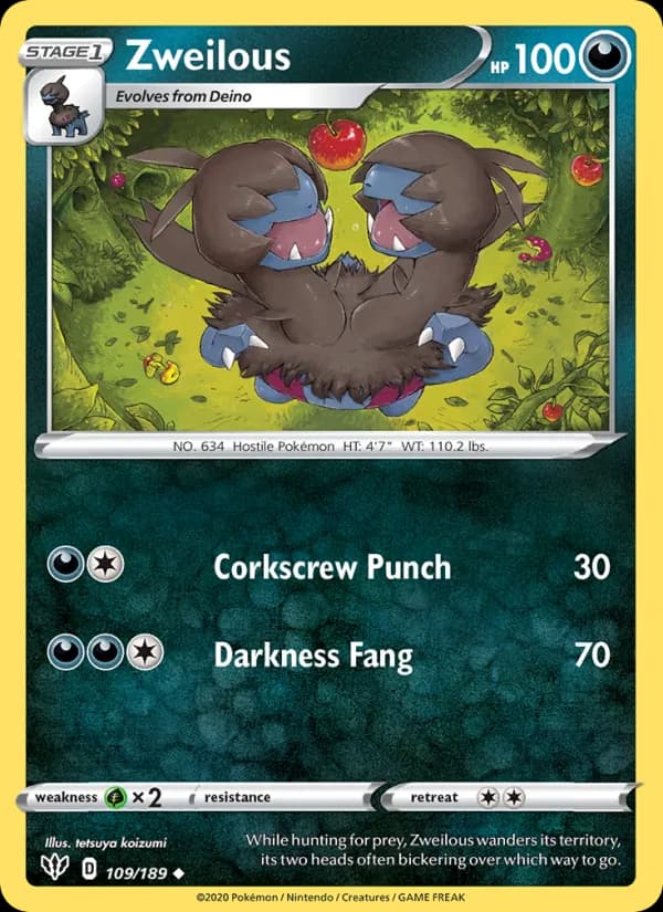 Zweilous card in English