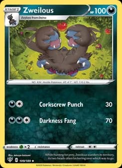 Zweilous card in English