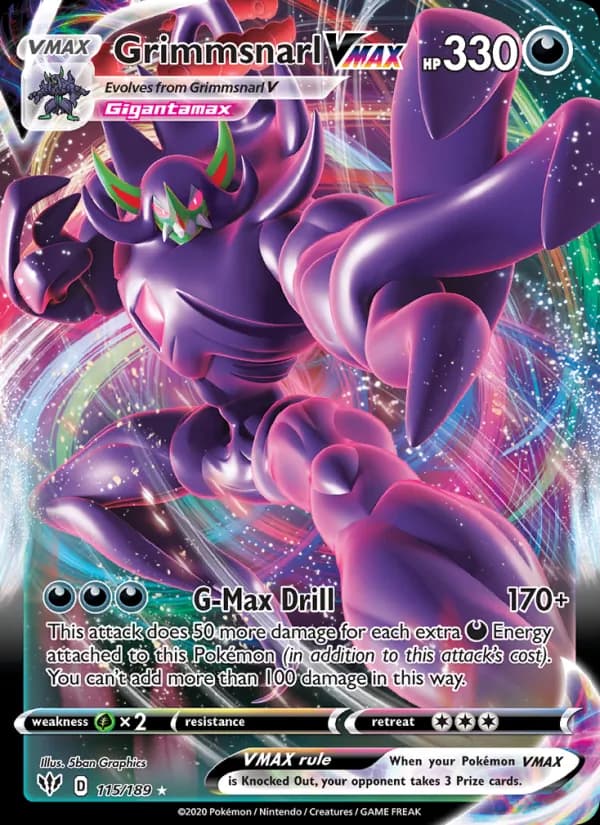 Grimmsnarl VMAX card in English
