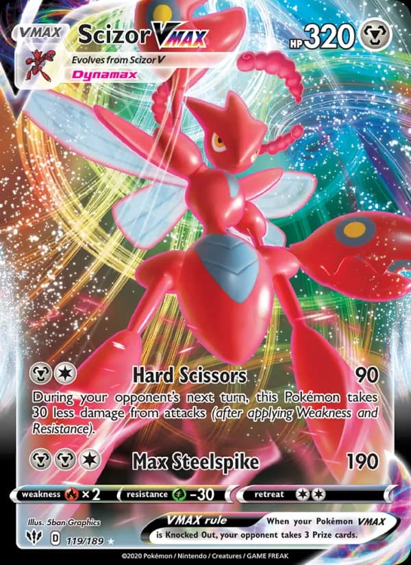 Scizor VMAX card in English