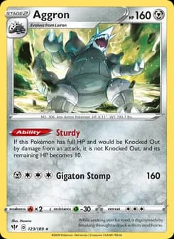 Aggron card in English