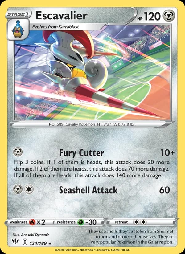 Escavalier card in English