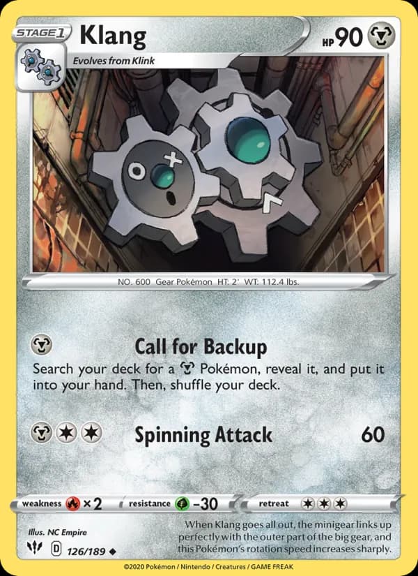 Klang card in English