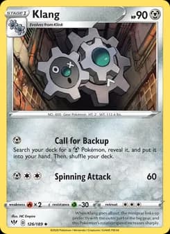 Klang card in English
