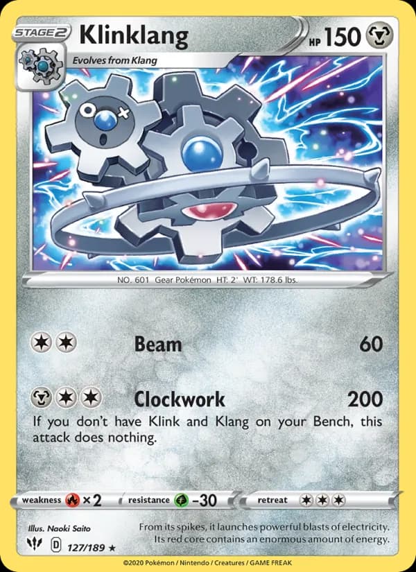 Klinklang card in English