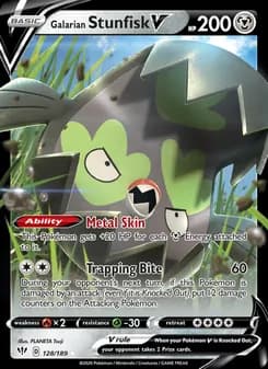 Galarian Stunfisk V card in English