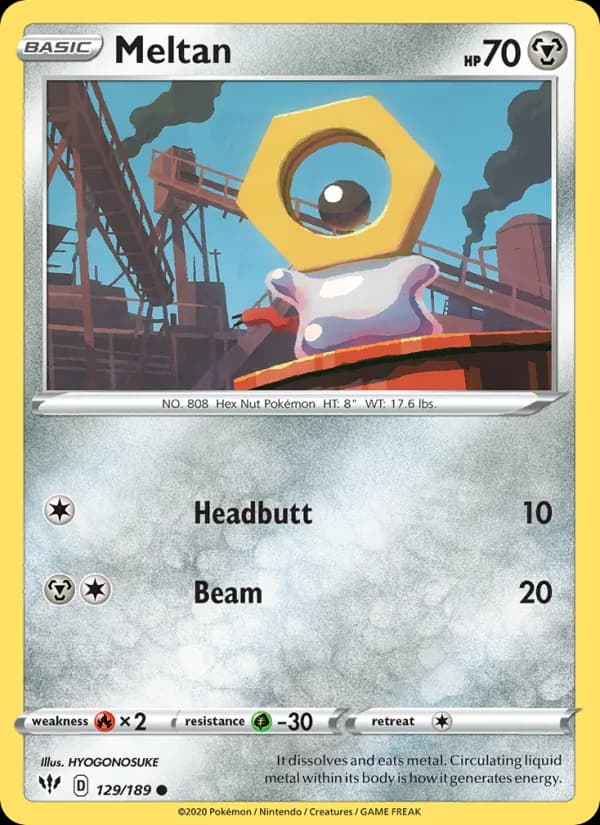 Meltan card in English