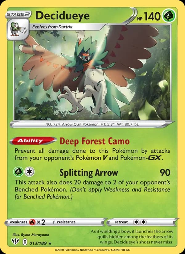 Decidueye card in English