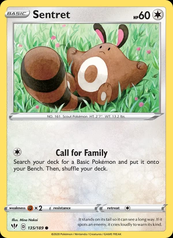 Sentret card in English