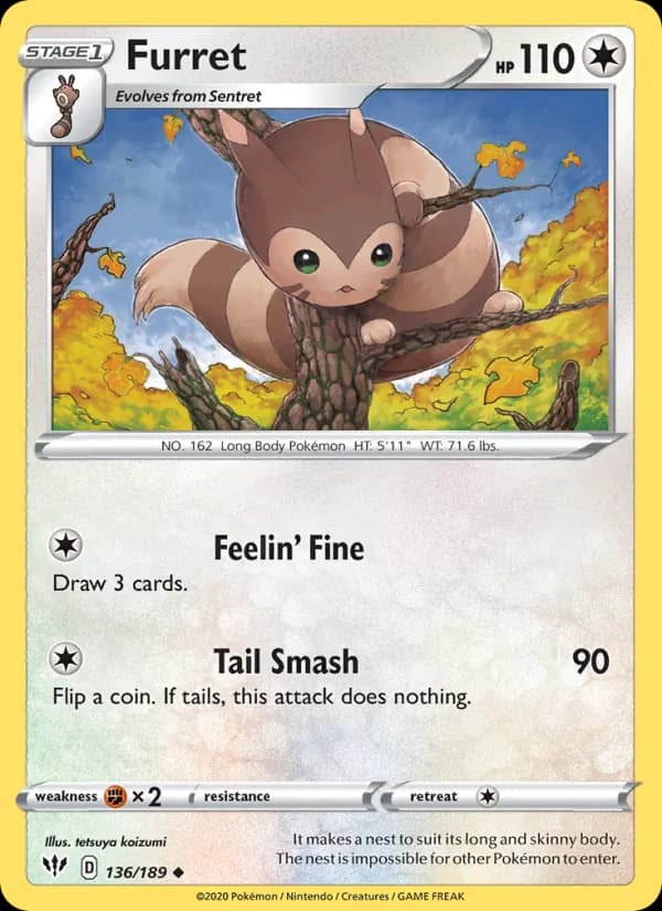 Furret card in English
