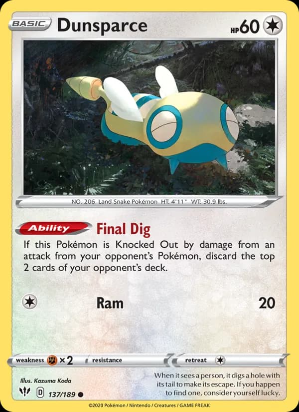Dunsparce card in English