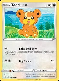 Teddiursa card in English
