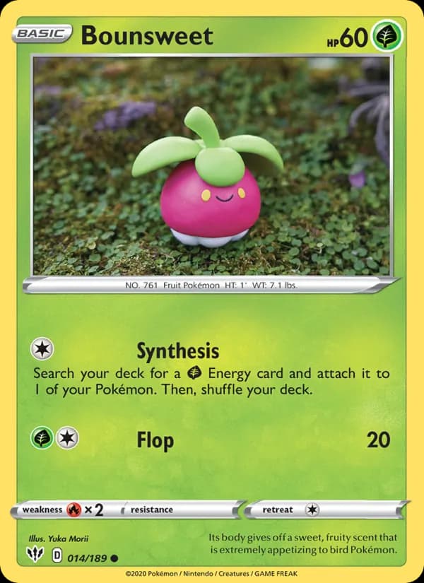 Bounsweet card in English
