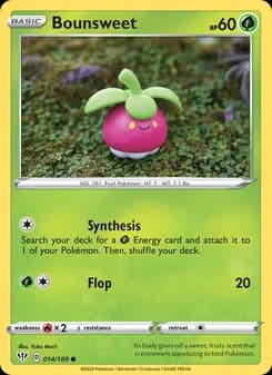 Bounsweet card in English