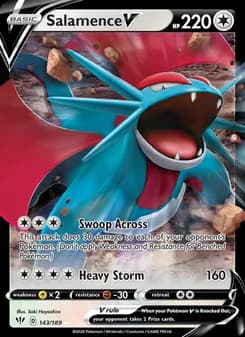 Salamence V card in English