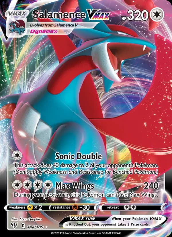 Salamence VMAX card in English