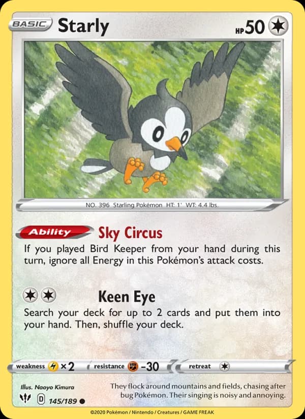 Starly card in English