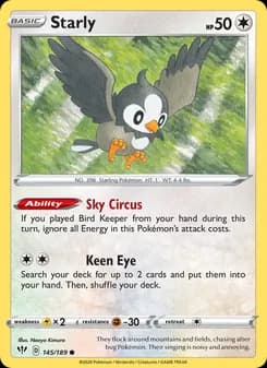 Starly card in English