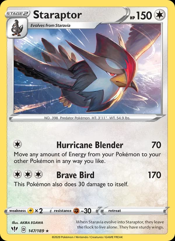 Staraptor card in English
